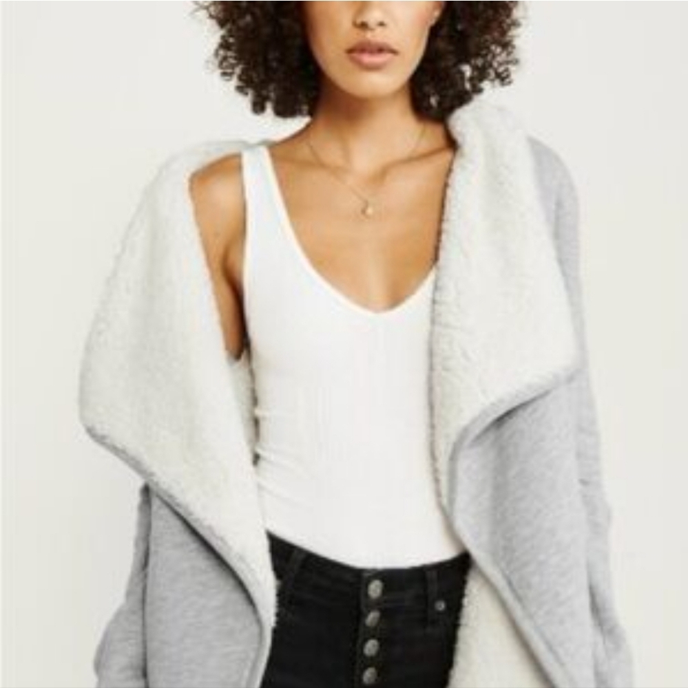 Ann Taylor Loft lounge open fuzzy cardigan